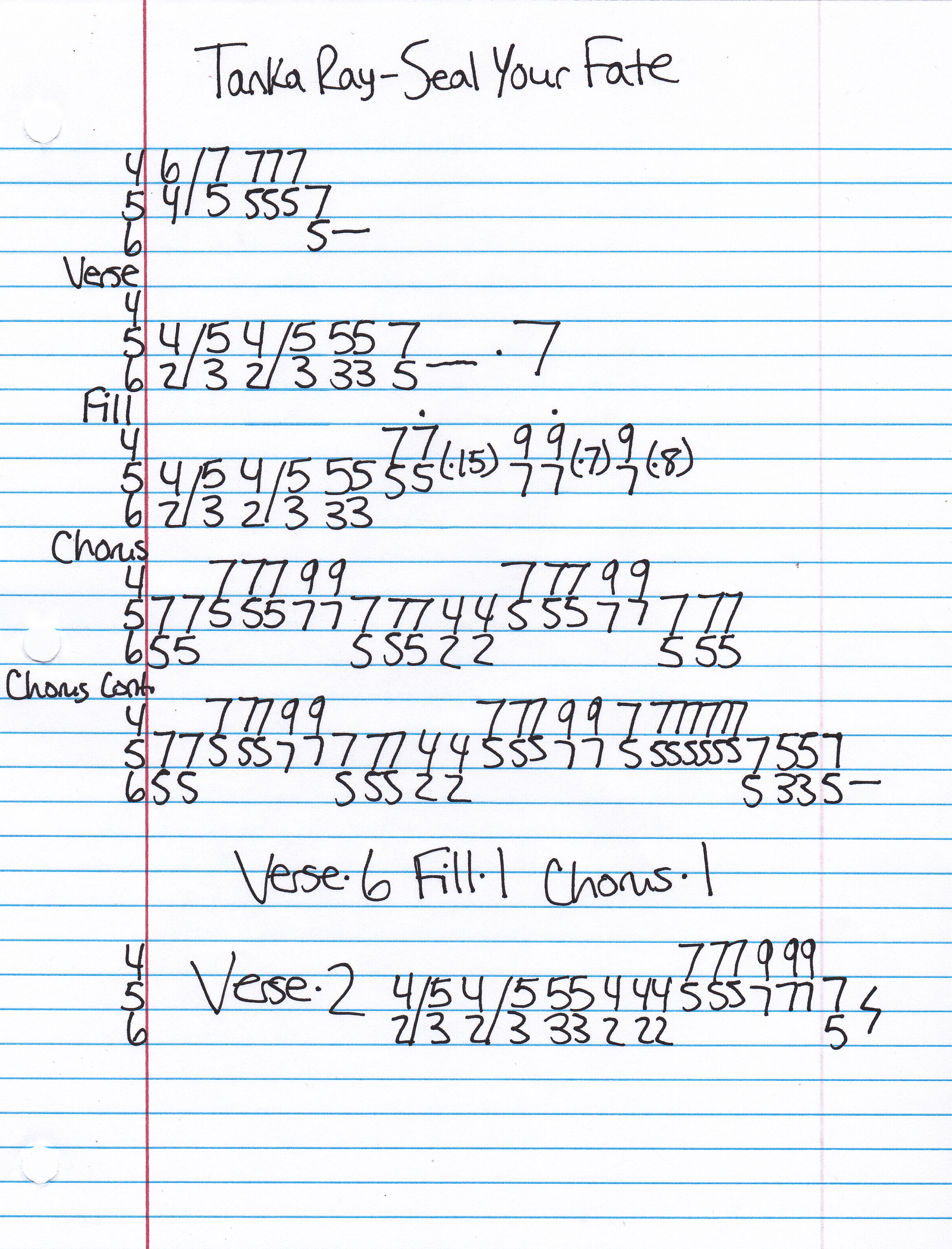 High quality guitar tab for Seal Your Fate by Tanka Ray off of the album ...And So I Abide. ***Complete and accurate guitar tab!***